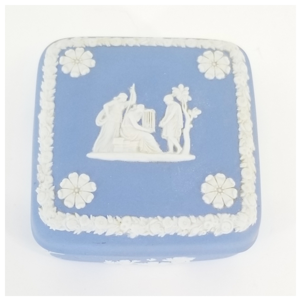 Wedgewood Blue Jasperware Trinket Box